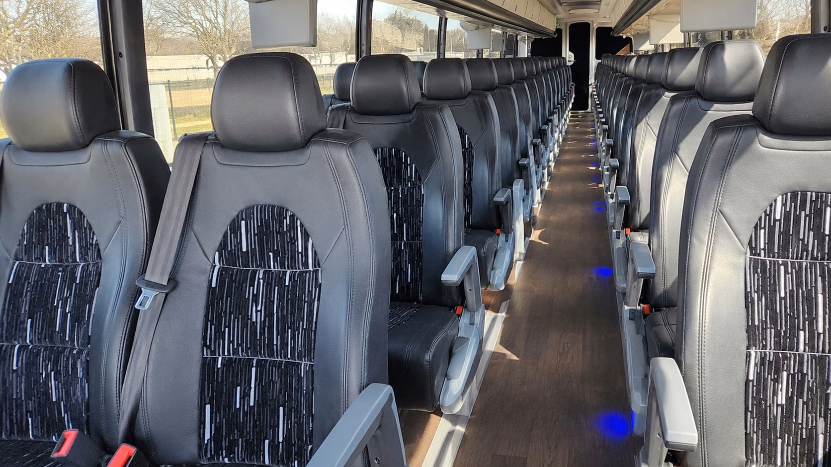 56 passenger charter bus interior
